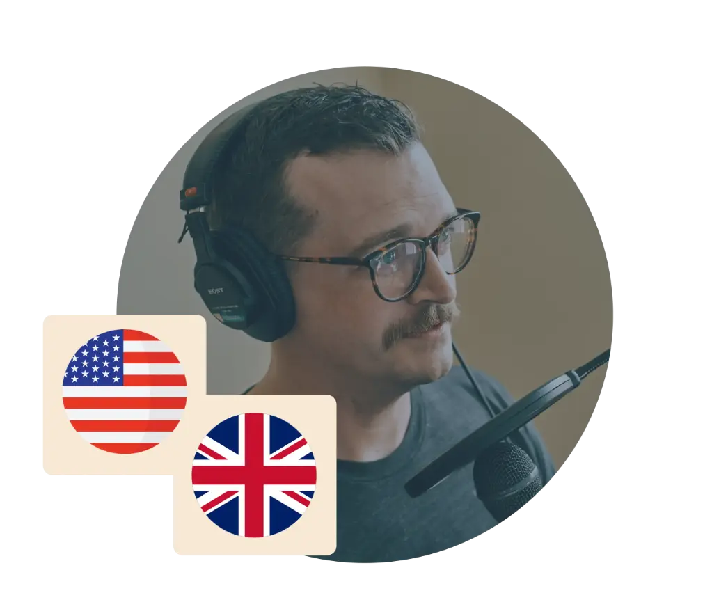 Voice over (Engels, menselijk) per minuut